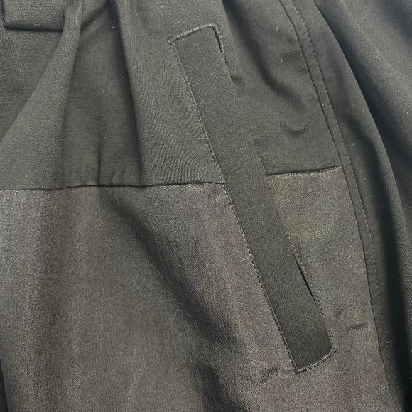 MOYURU Japanese Culottes Mixed Fabric Tulip Cropped Dropcrotch pants Black Large - Picture 4 of 8